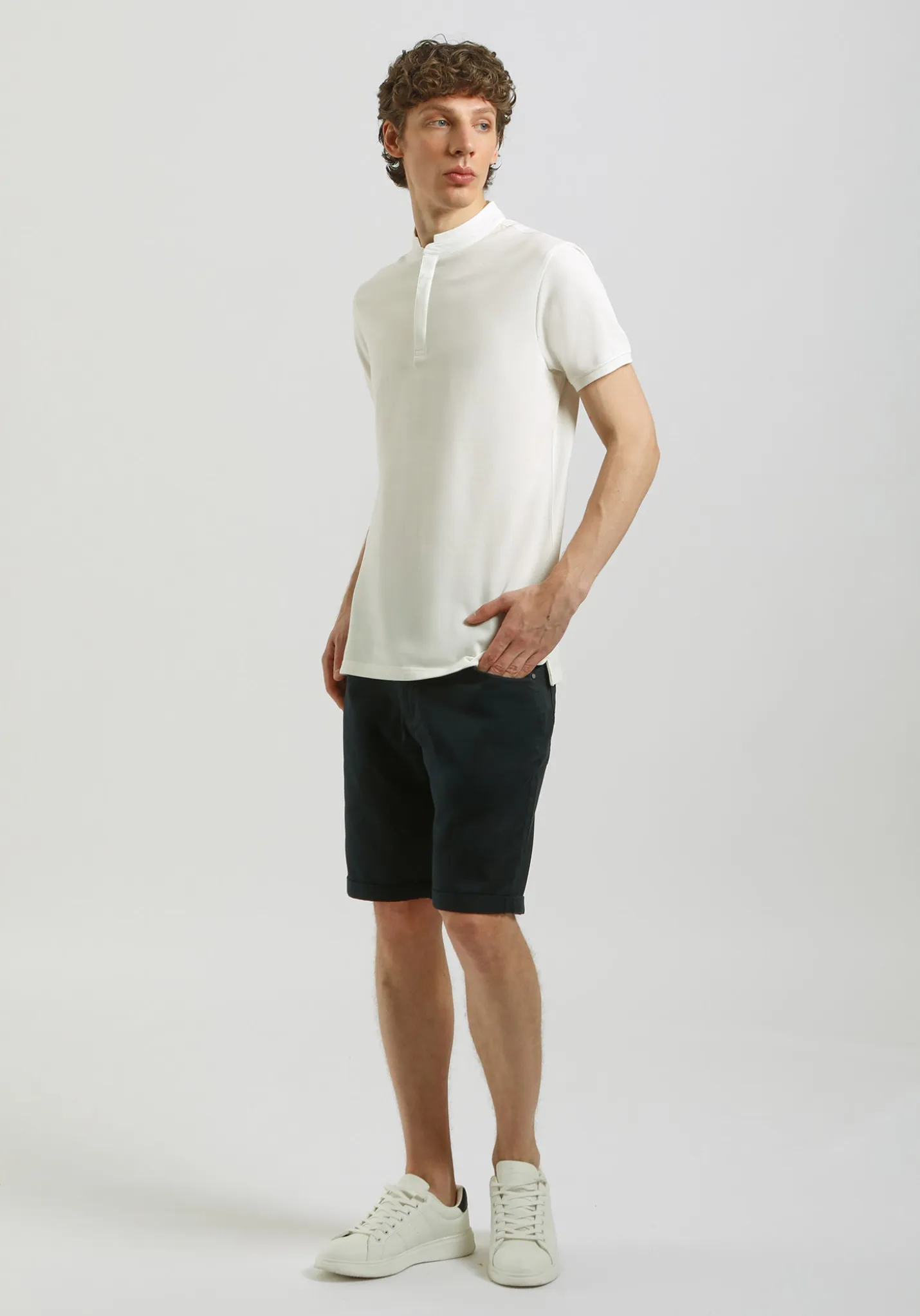 Polo coreana 100% cotone