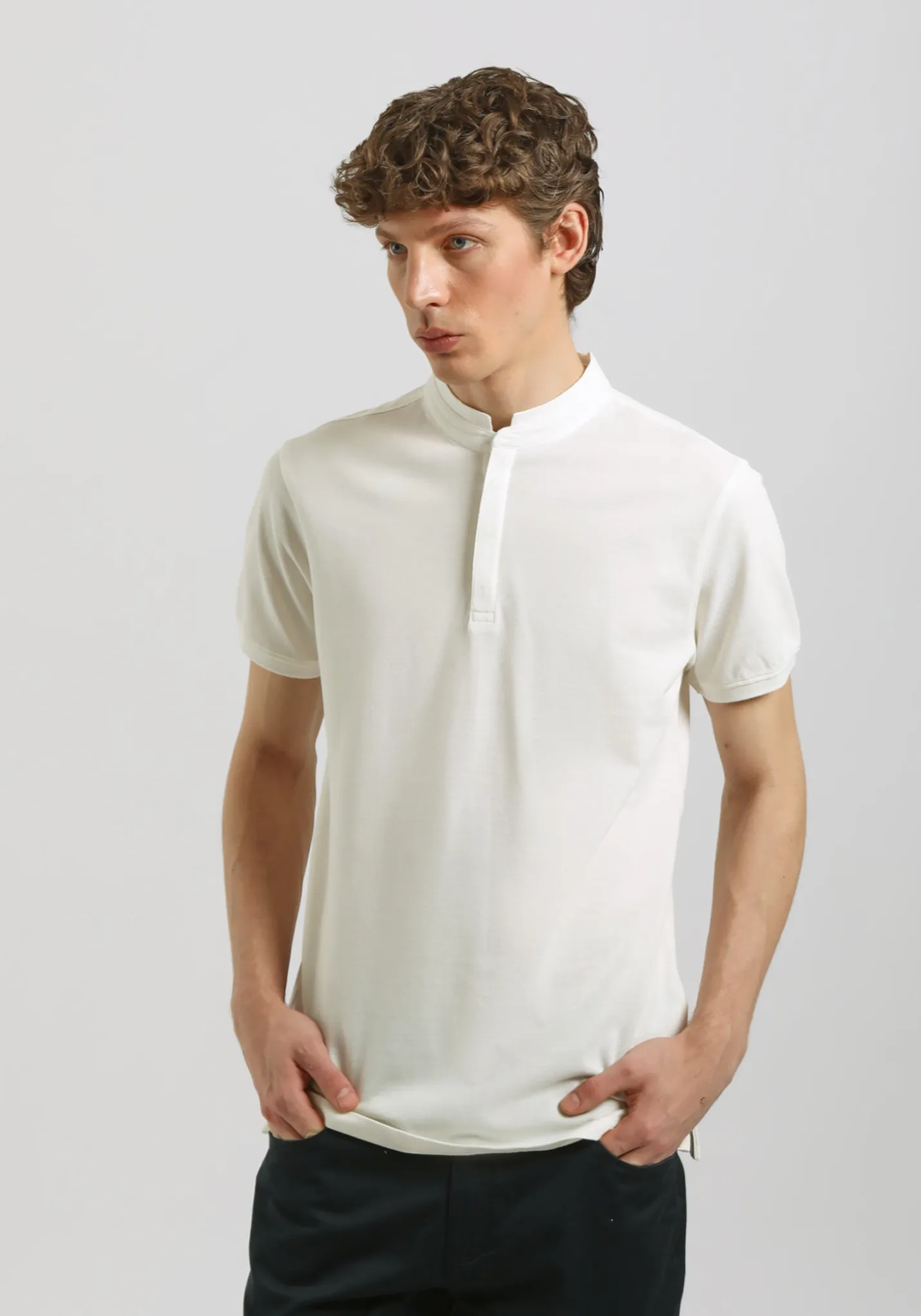 Polo coreana 100% cotone
