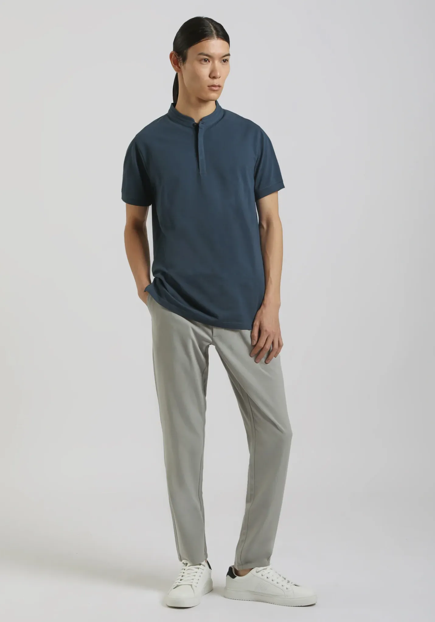 Polo coreana 100% cotone
