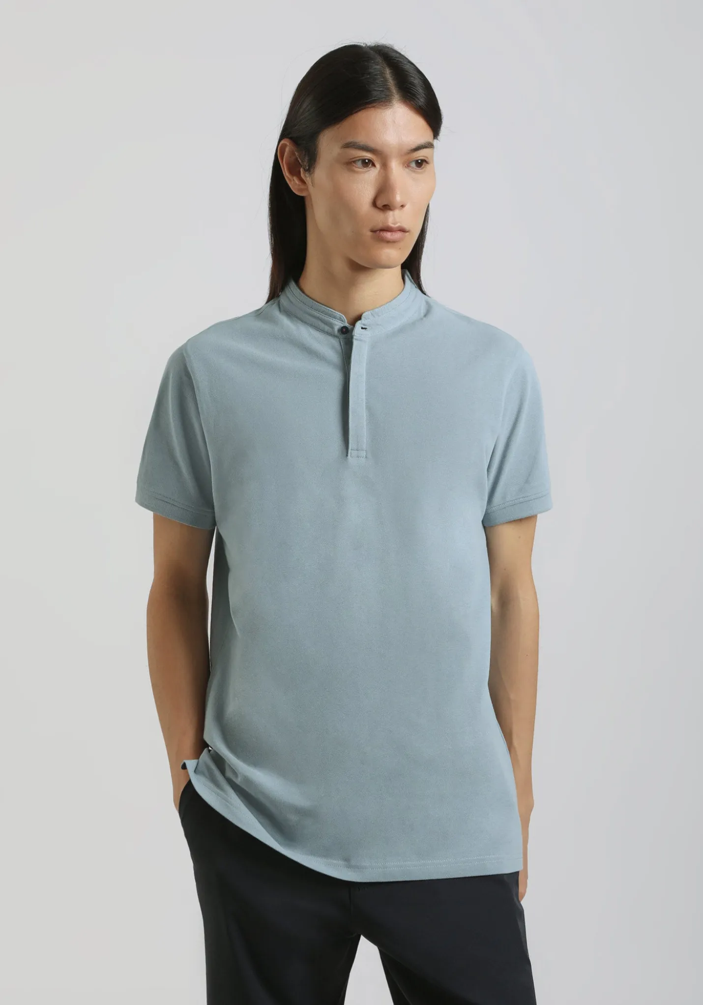 Polo coreana 100% cotone