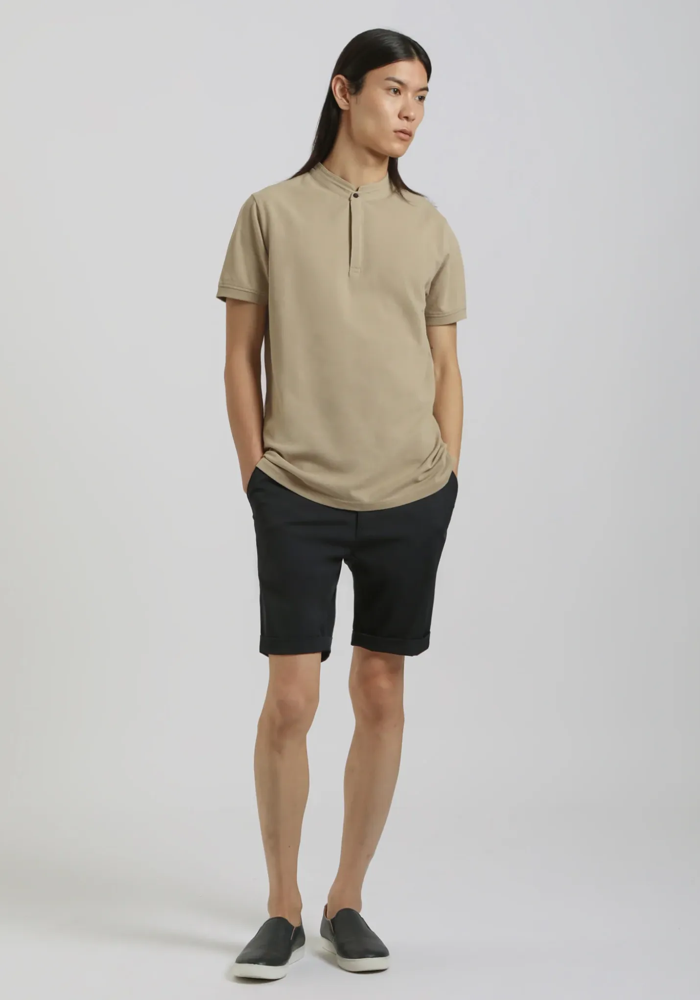 Polo coreana 100% cotone