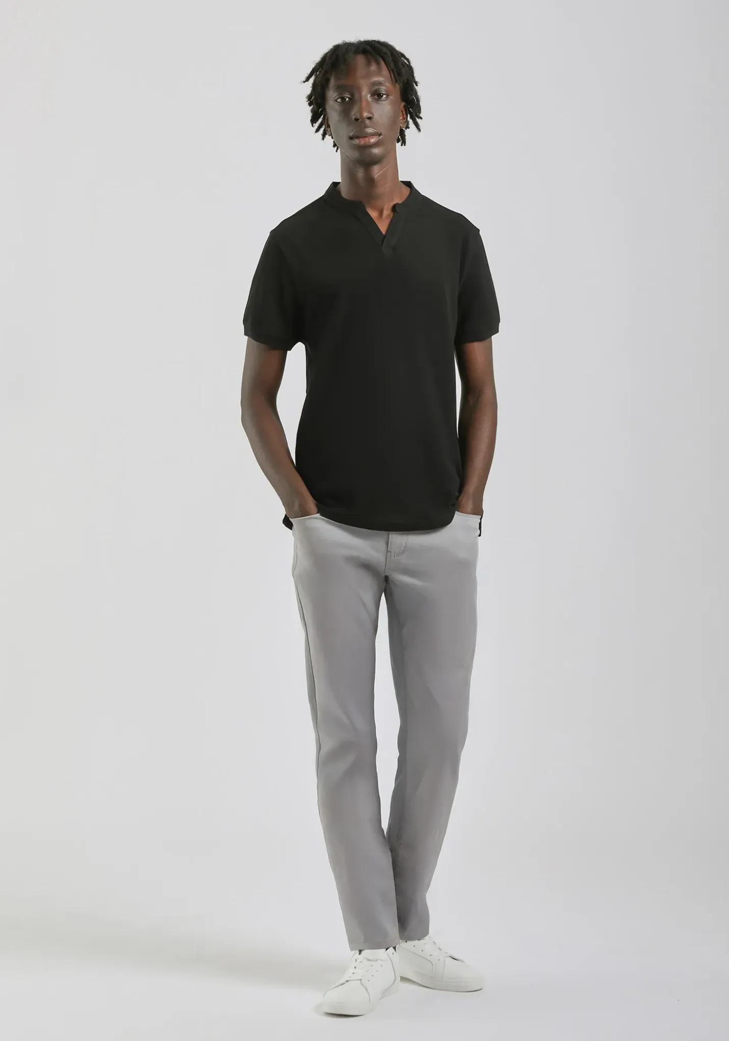 Polo coreana 100% cotone