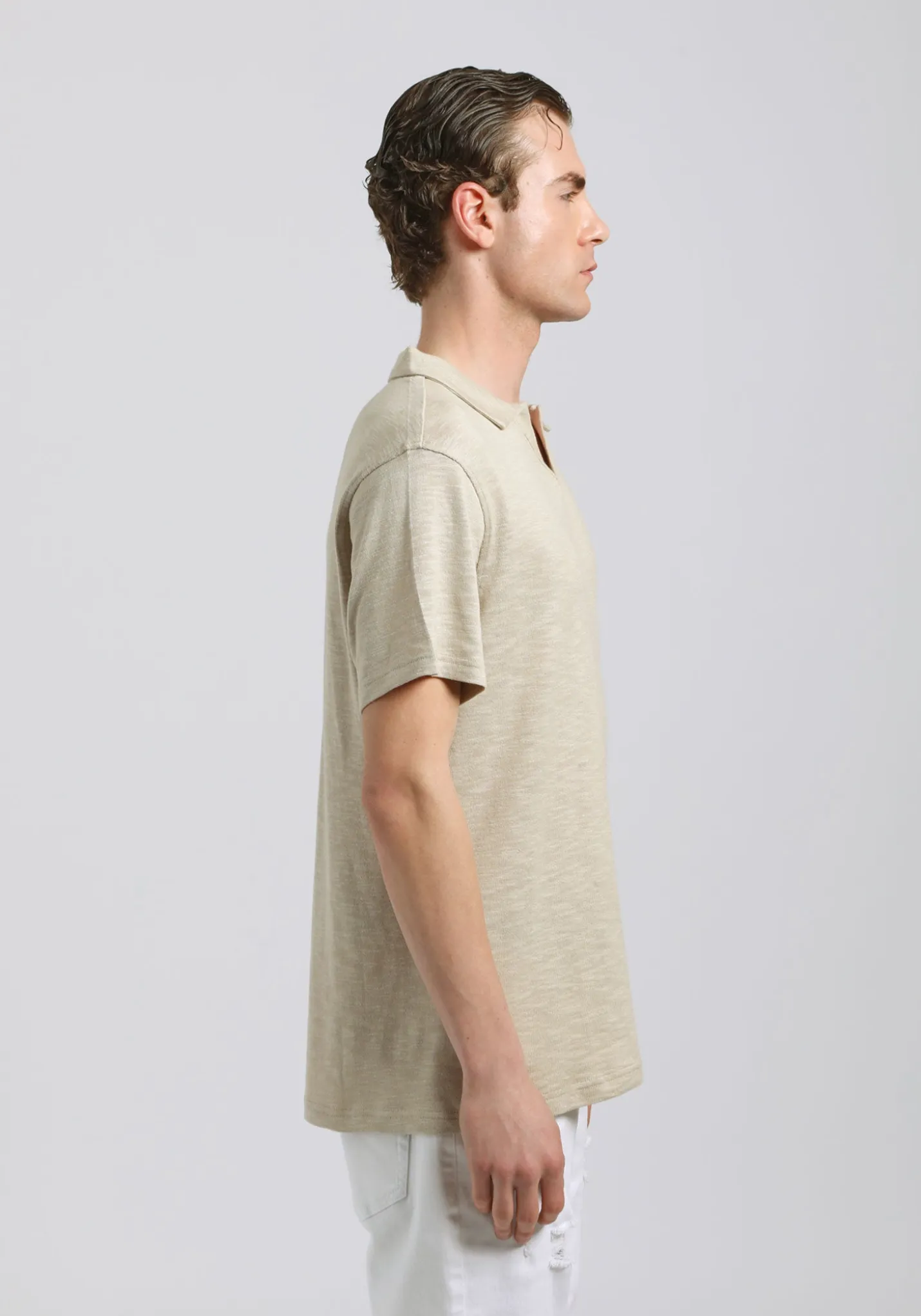 Polo effetto lino