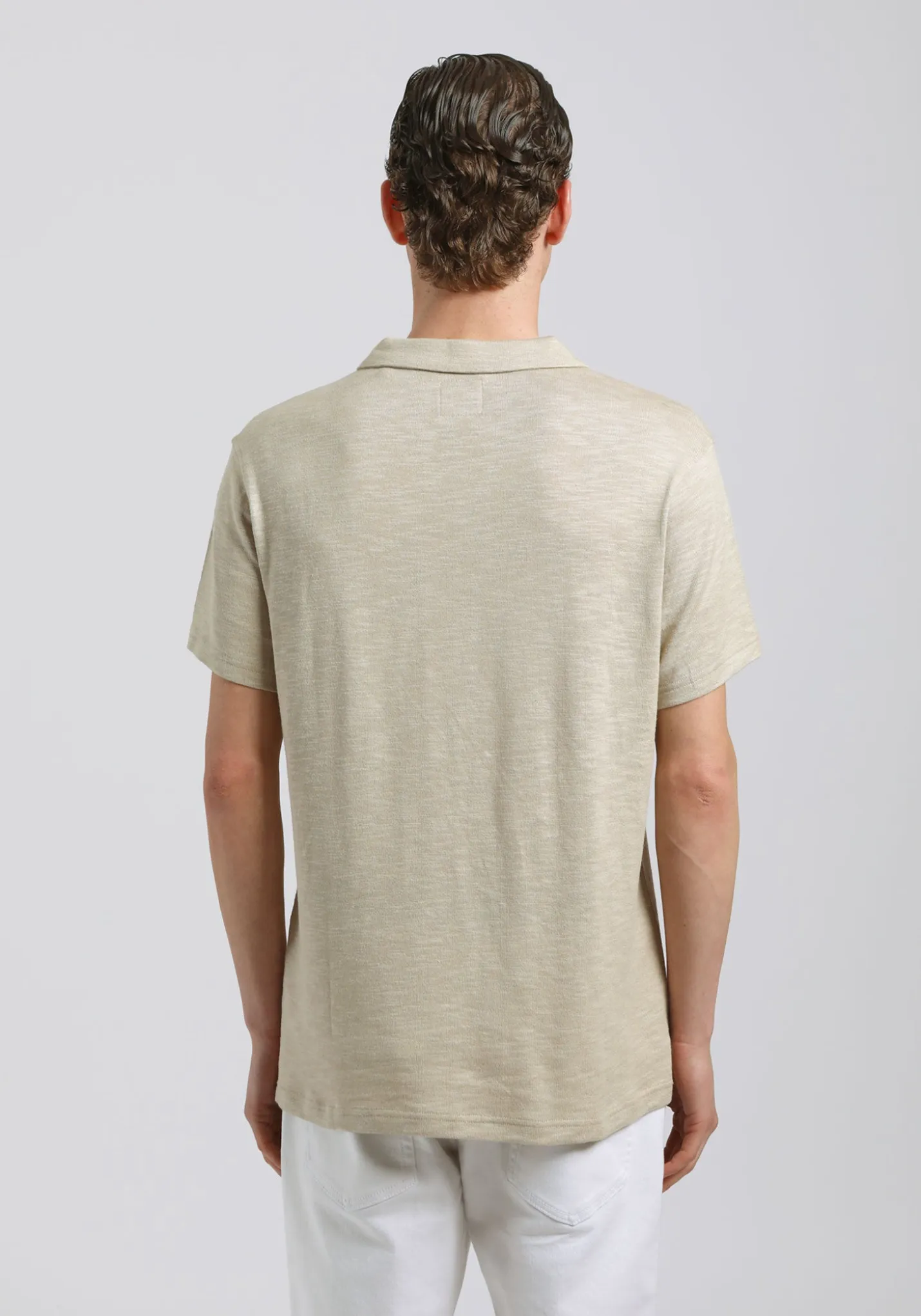 Polo effetto lino