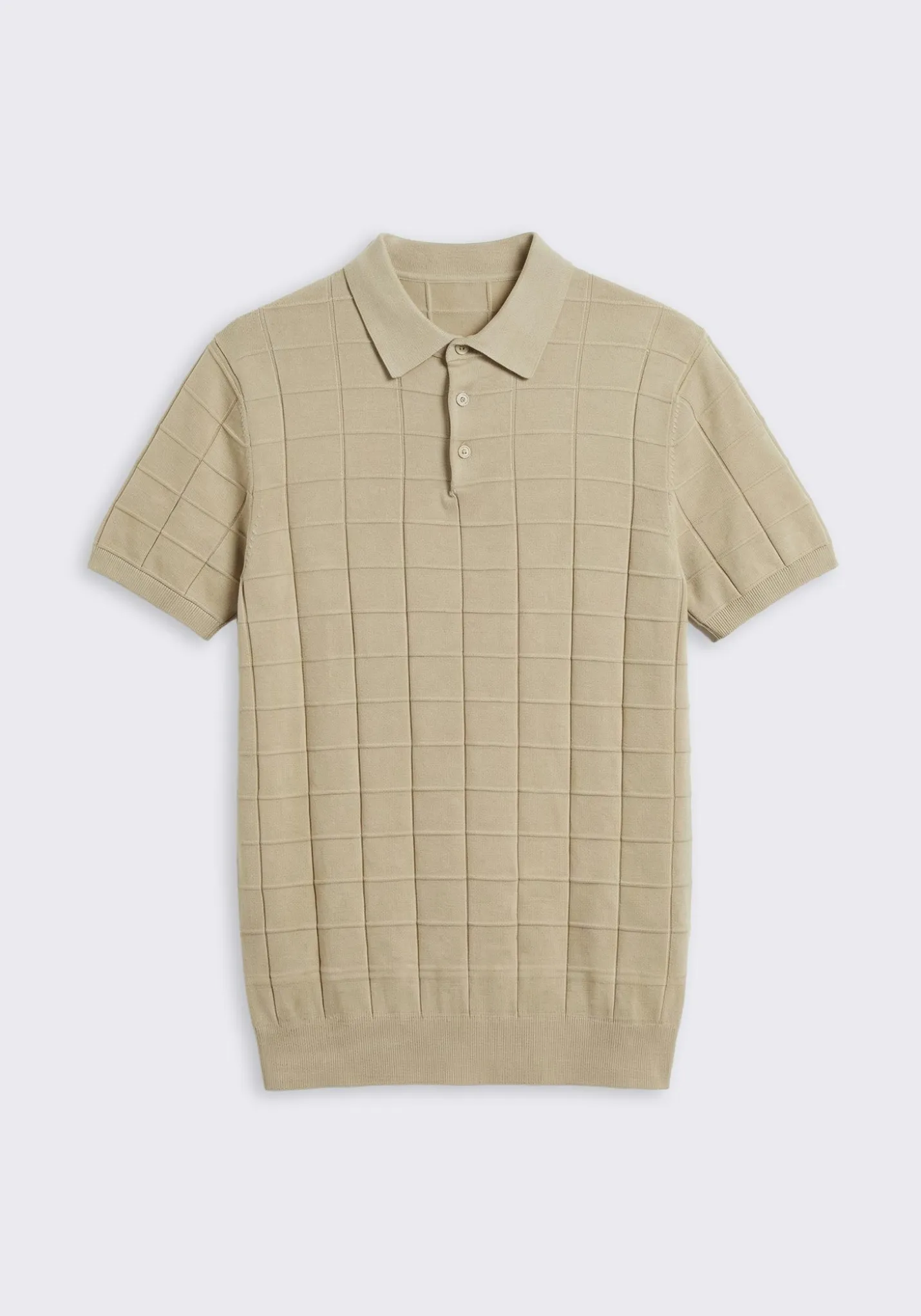 Polo in maglia a coste