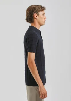 Polo in maglia a coste