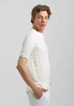 Polo in maglia a coste