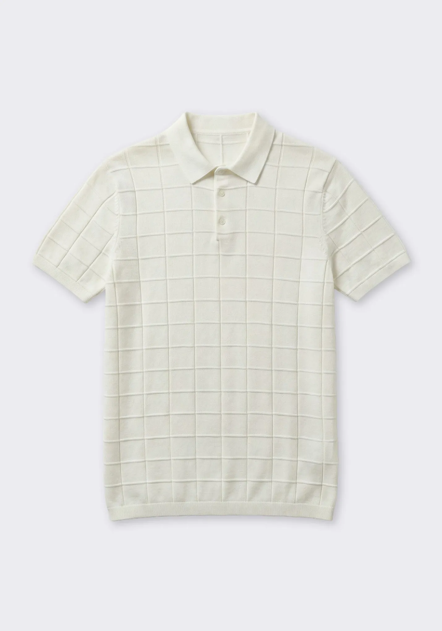 Polo in maglia a coste