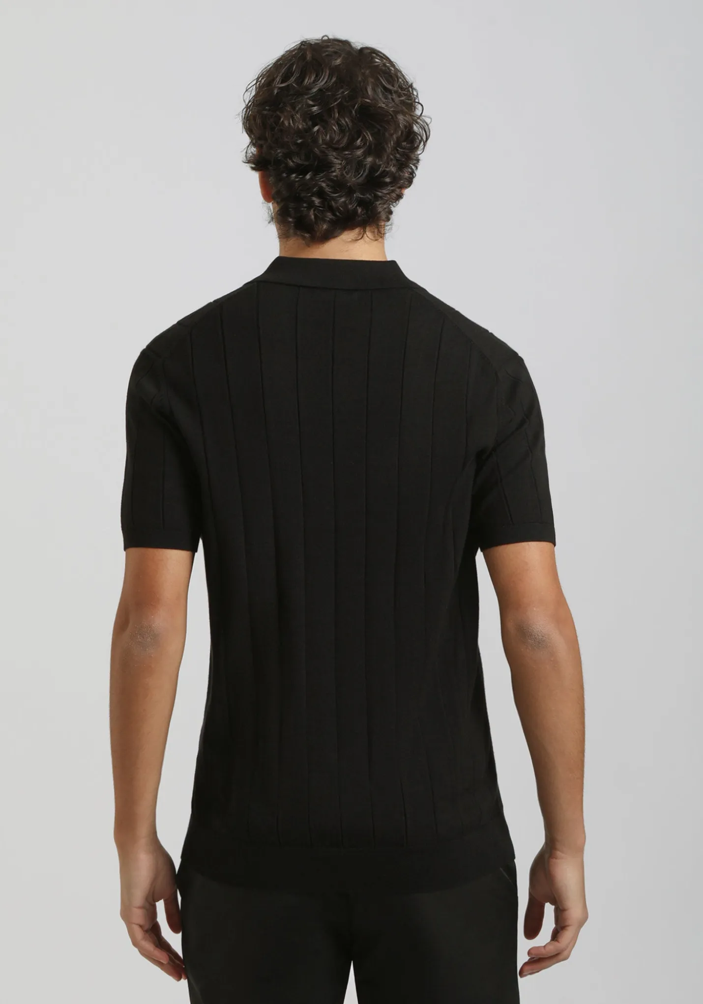 Polo in maglia a coste