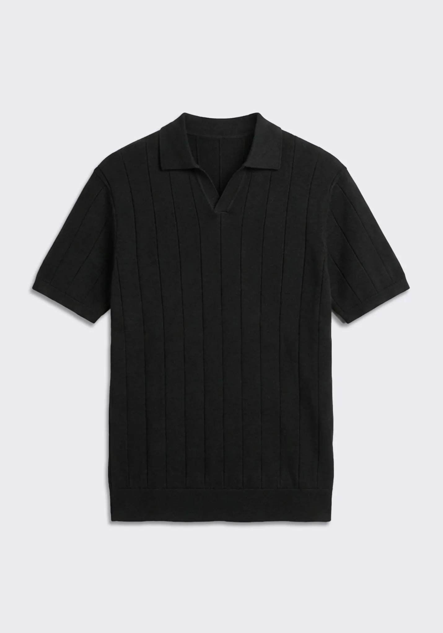 Polo in maglia a coste