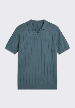 Polo in maglia a coste