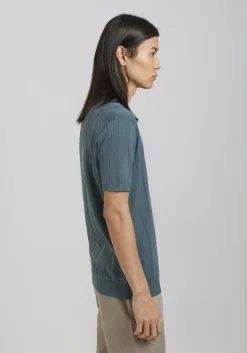 Polo in maglia a coste