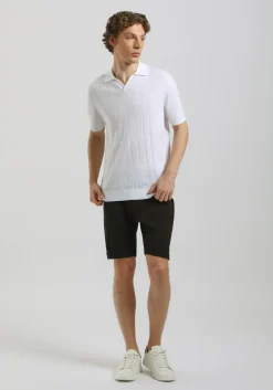 Polo in maglia a coste