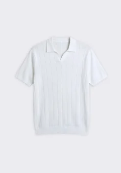 Polo in maglia a coste