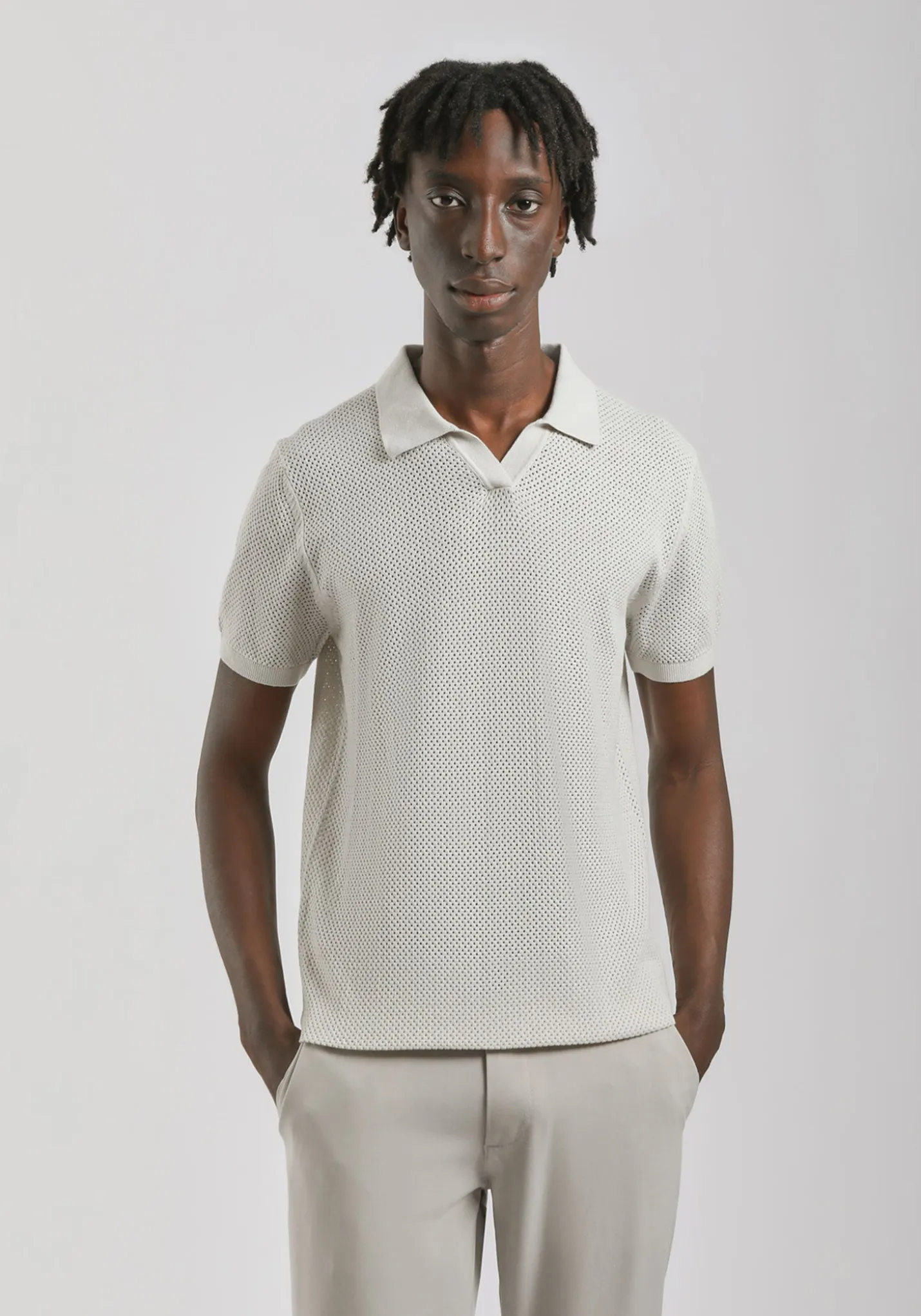 Polo in maglia forata