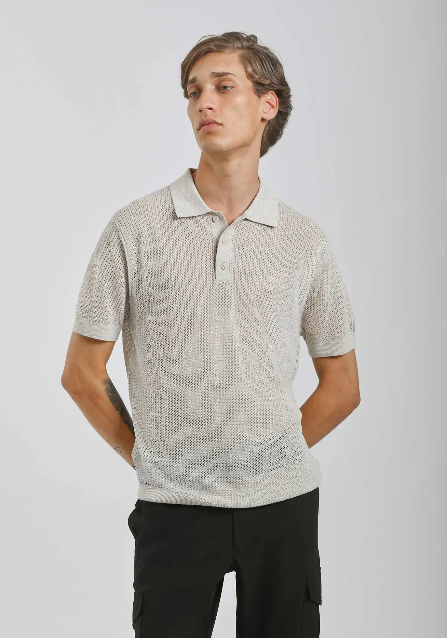 Polo in maglia forata