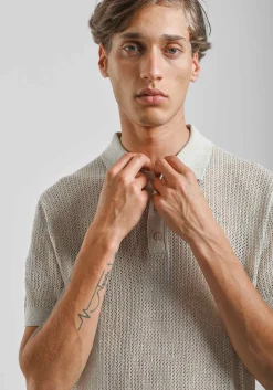 Polo in maglia forata