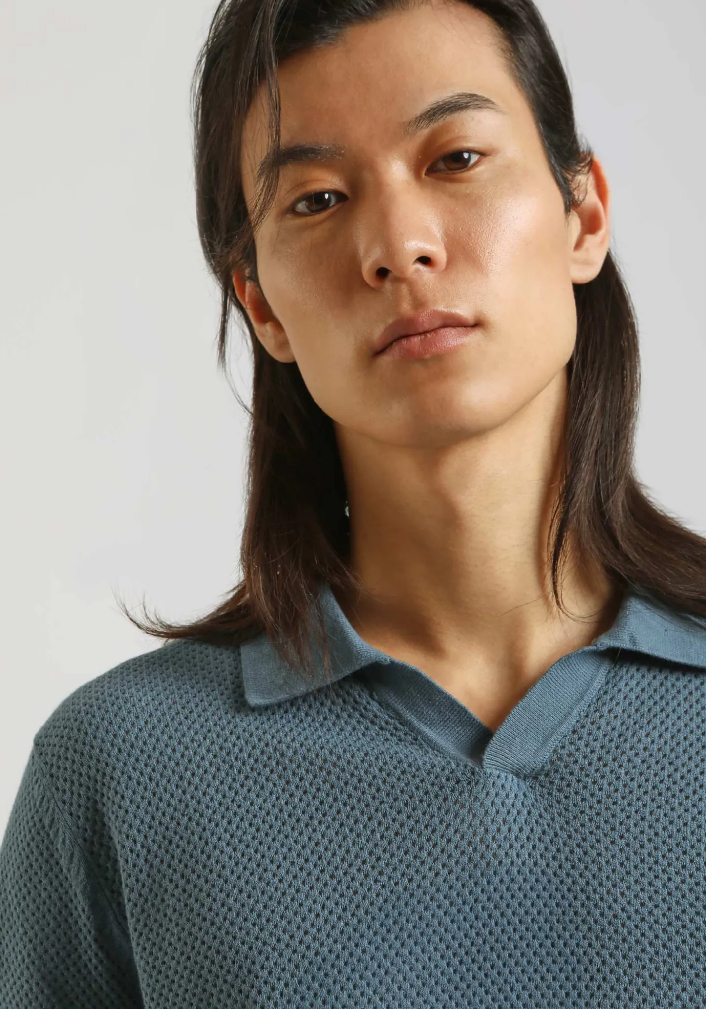 Polo in maglia forata
