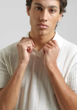 Polo in maglia rigata