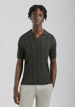 Polo in maglia rigata