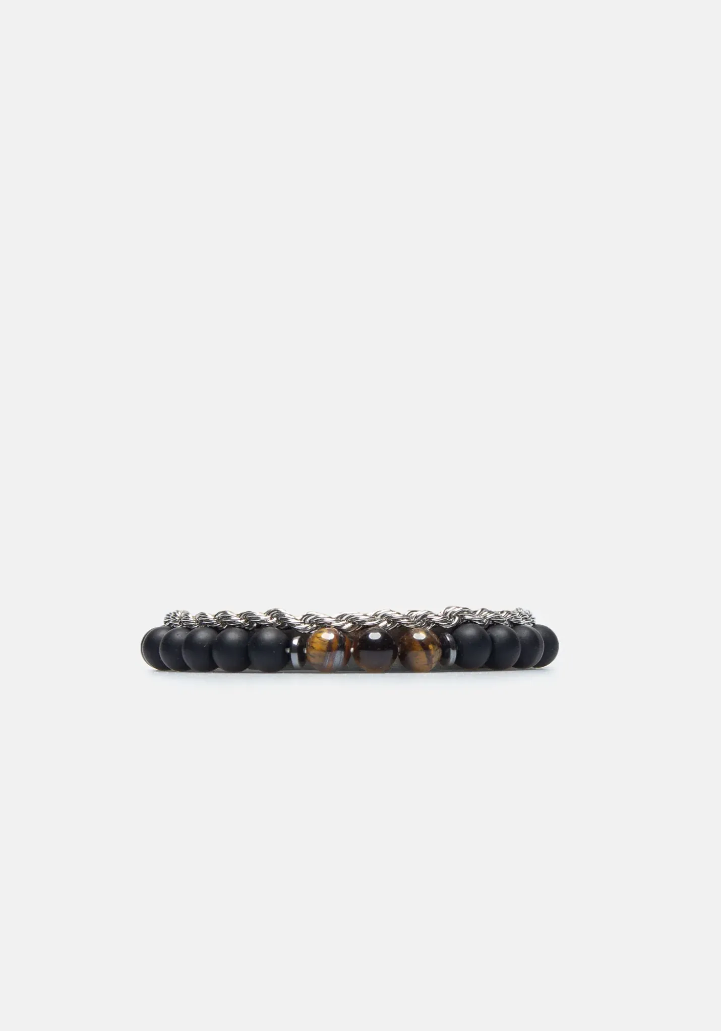 Set di bracciali in pietra e catena