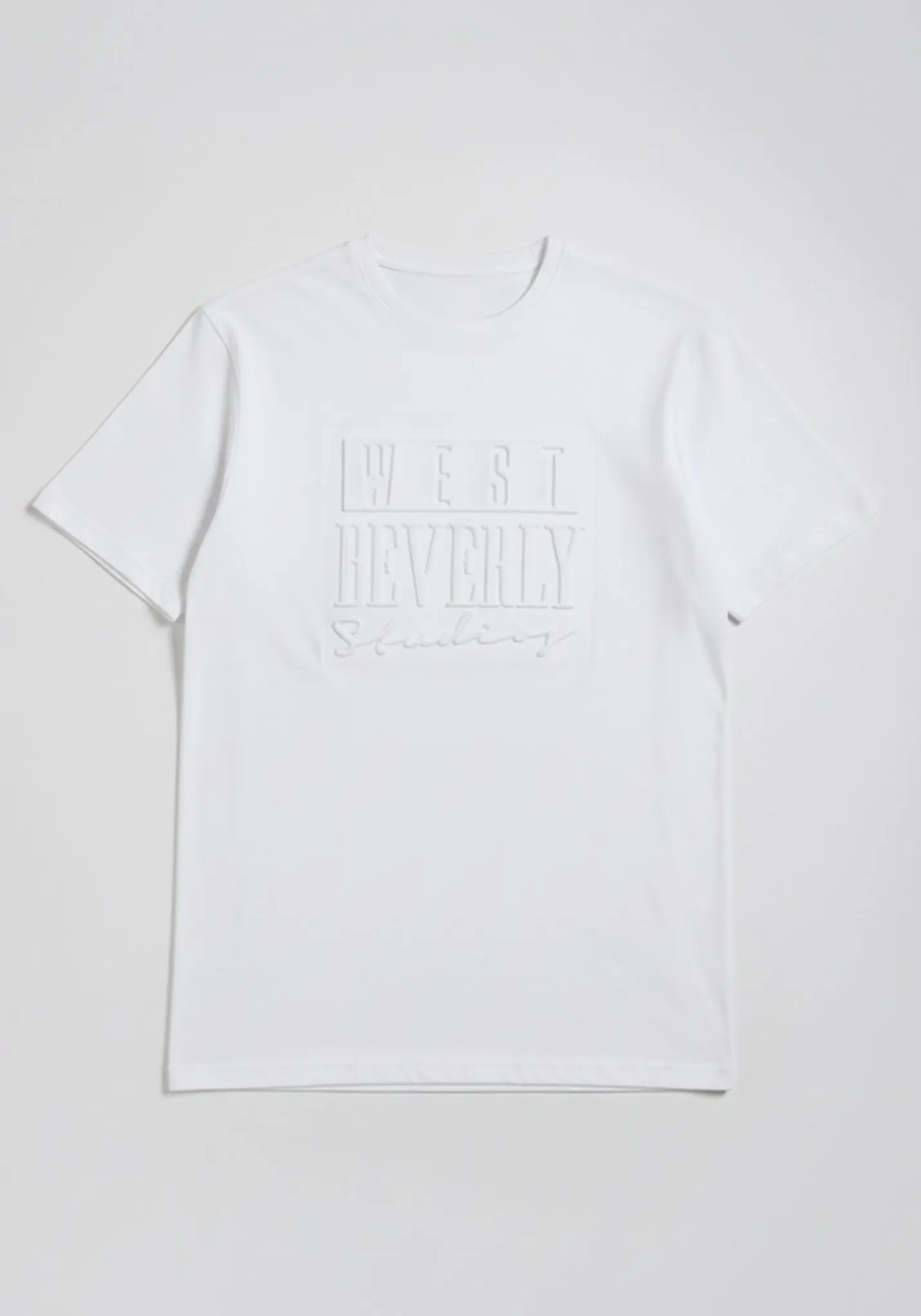 T-shirt con stampa a rilievo