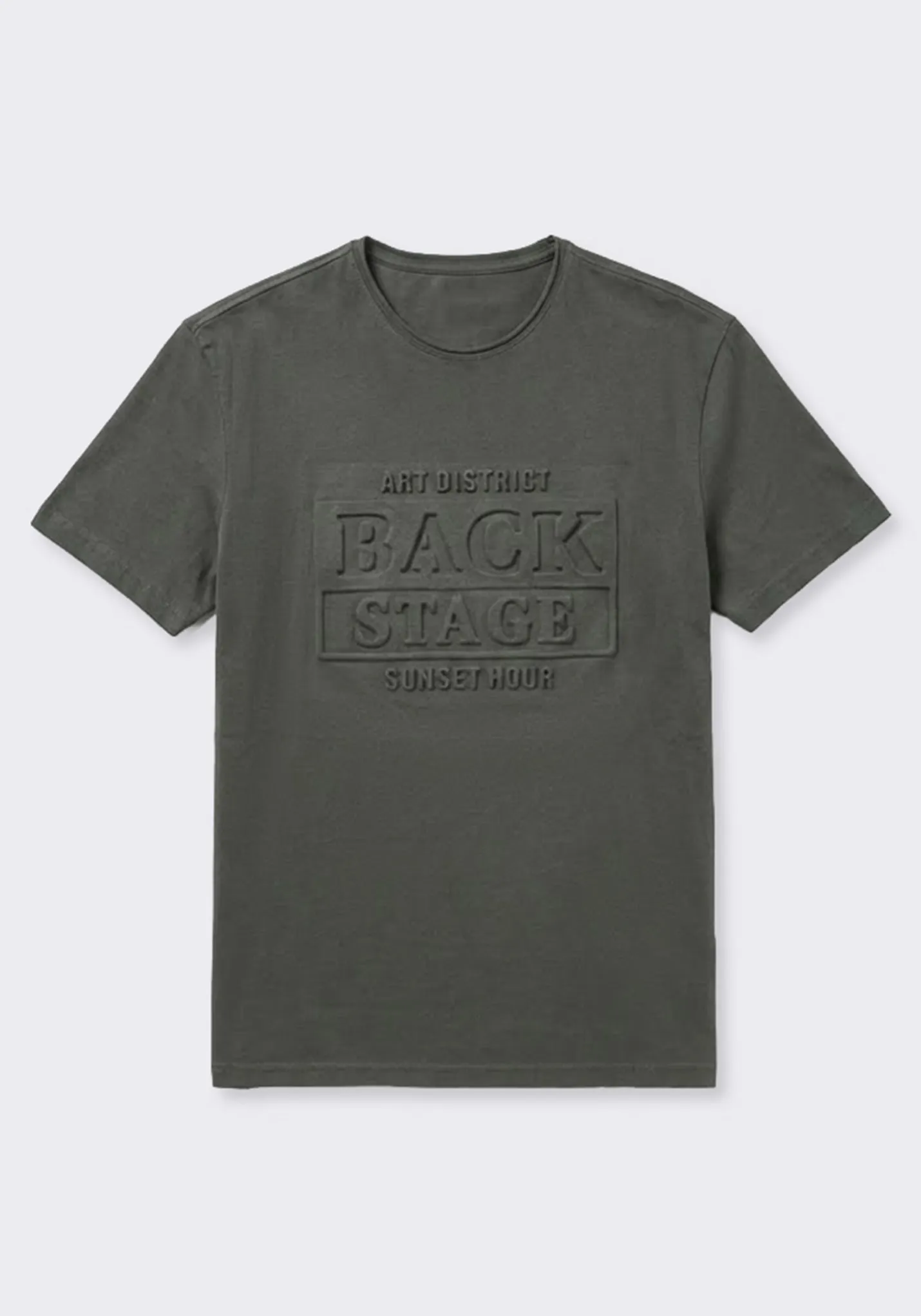 T-shirt con stampa a rilievo