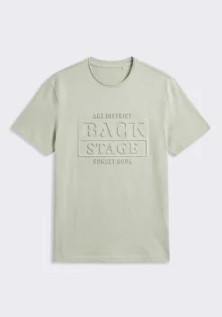 T-shirt con stampa a rilievo