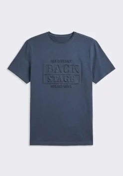 T-shirt con stampa a rilievo