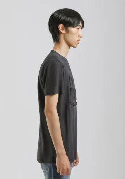 T-shirt con stampa a rilievo