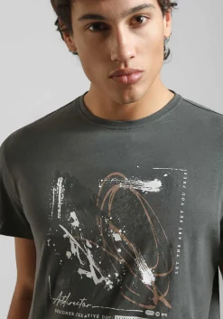 T-shirt 100% cotone con stampa