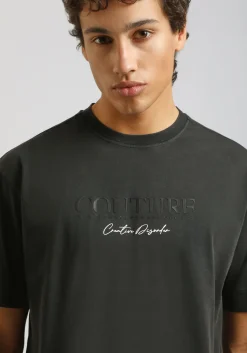 T-shirt effetto lavato con stampa