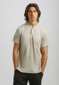 T-shirt effetto lino