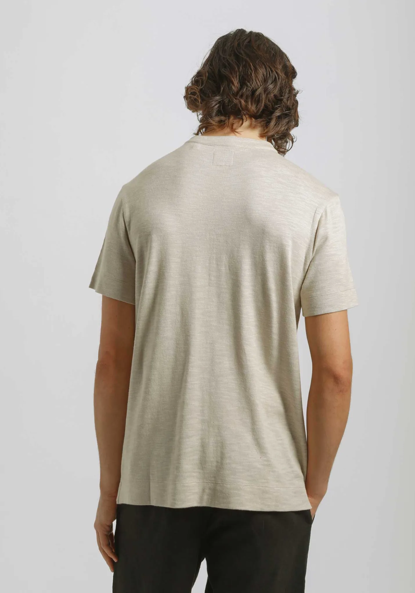 T-shirt effetto lino