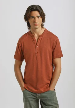 T-shirt effetto lino