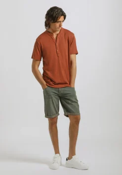 T-shirt effetto lino