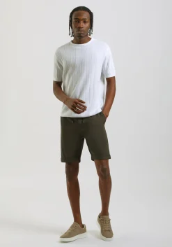 T-shirt in maglia a coste