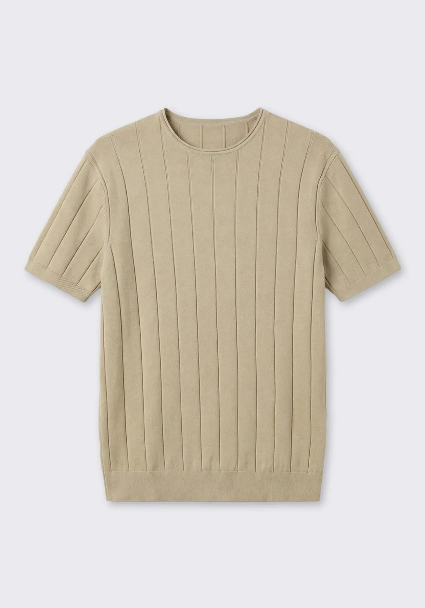 T-shirt in maglia a coste