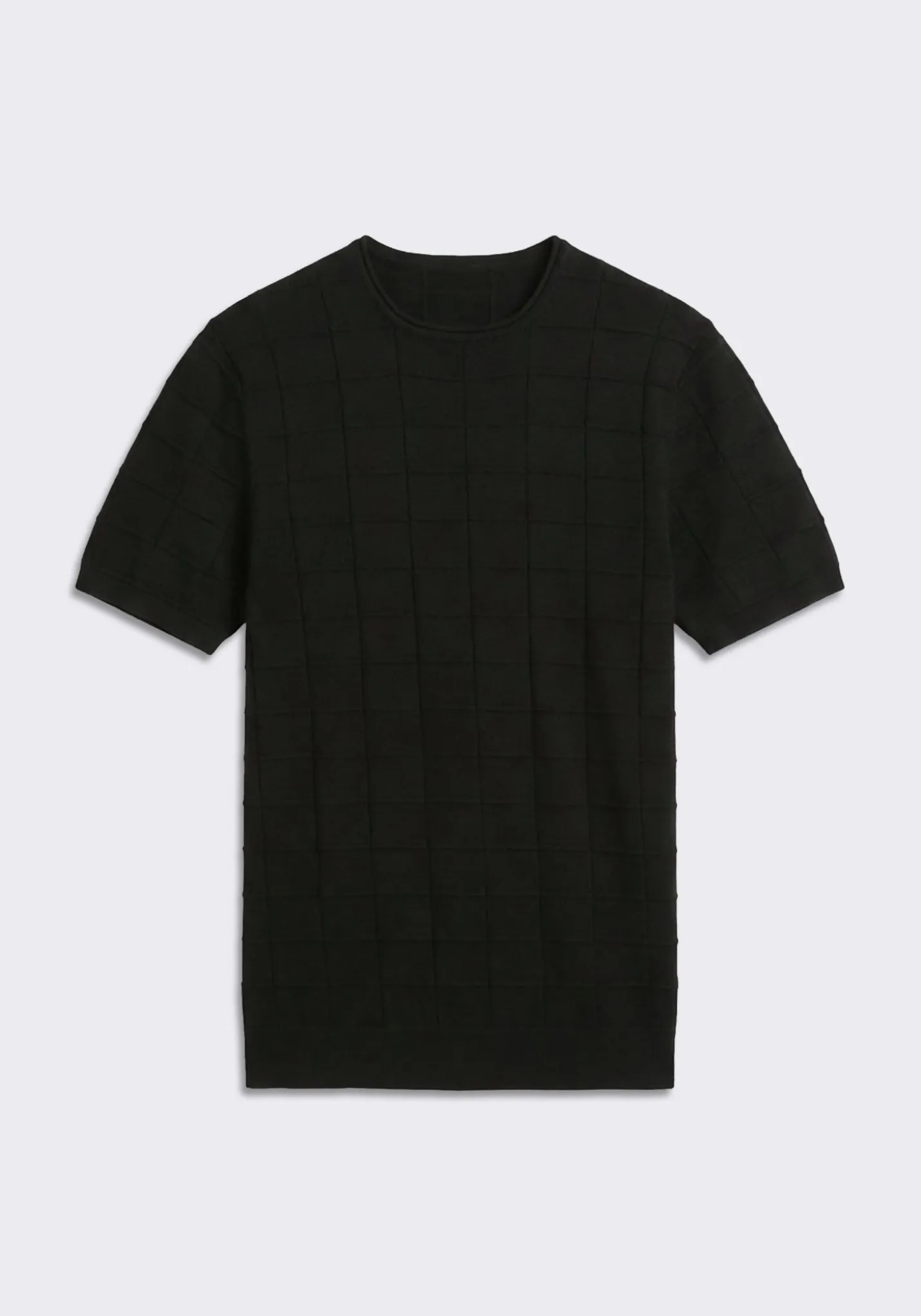 T-shirt in maglia a quadri