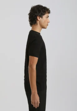 T-shirt in maglia a quadri