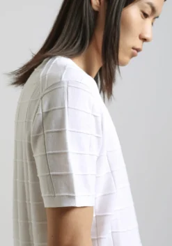 T-shirt in maglia a quadri
