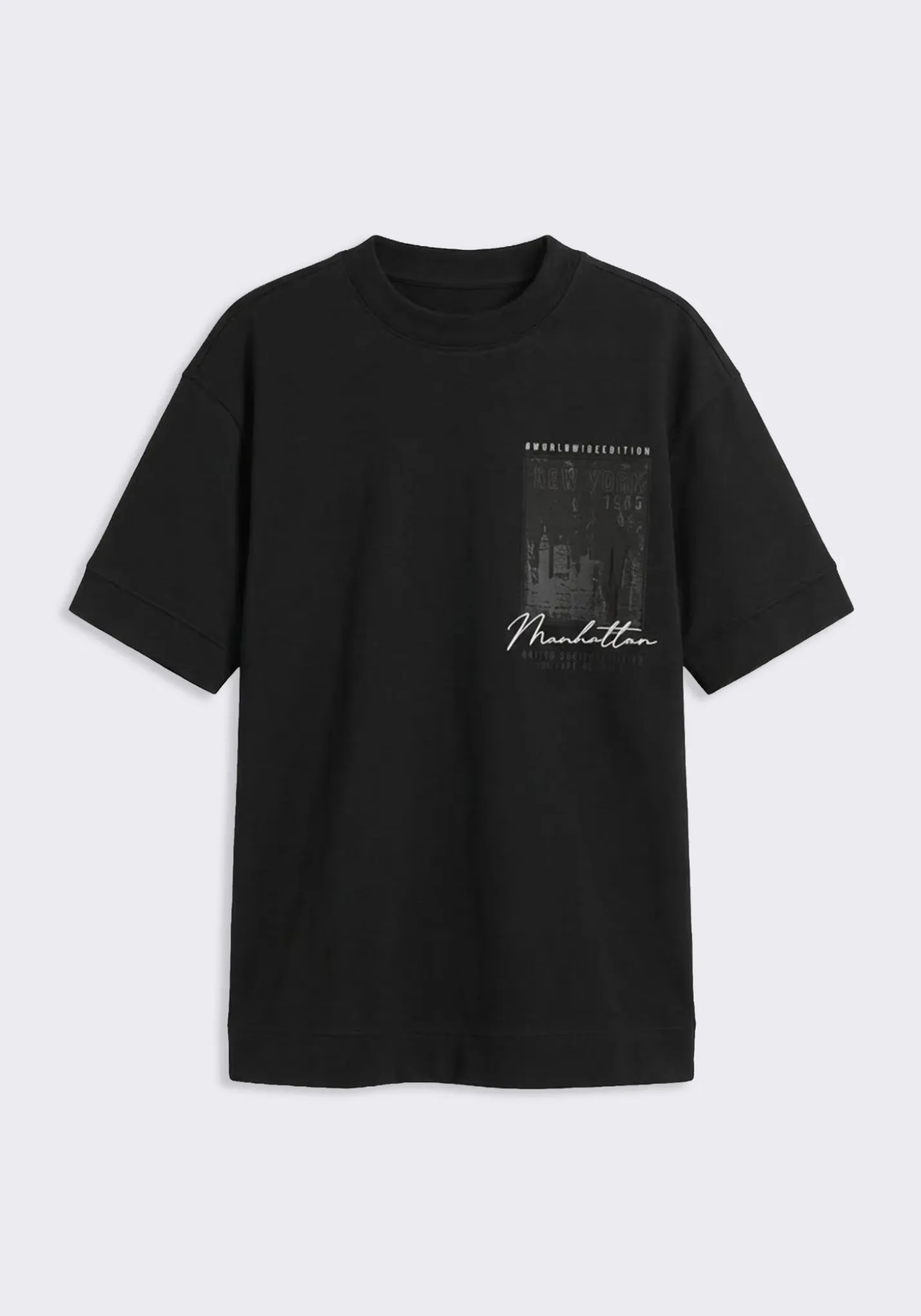 T-shirt over con stampa