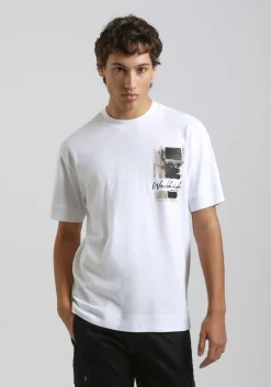 T-shirt over con stampa