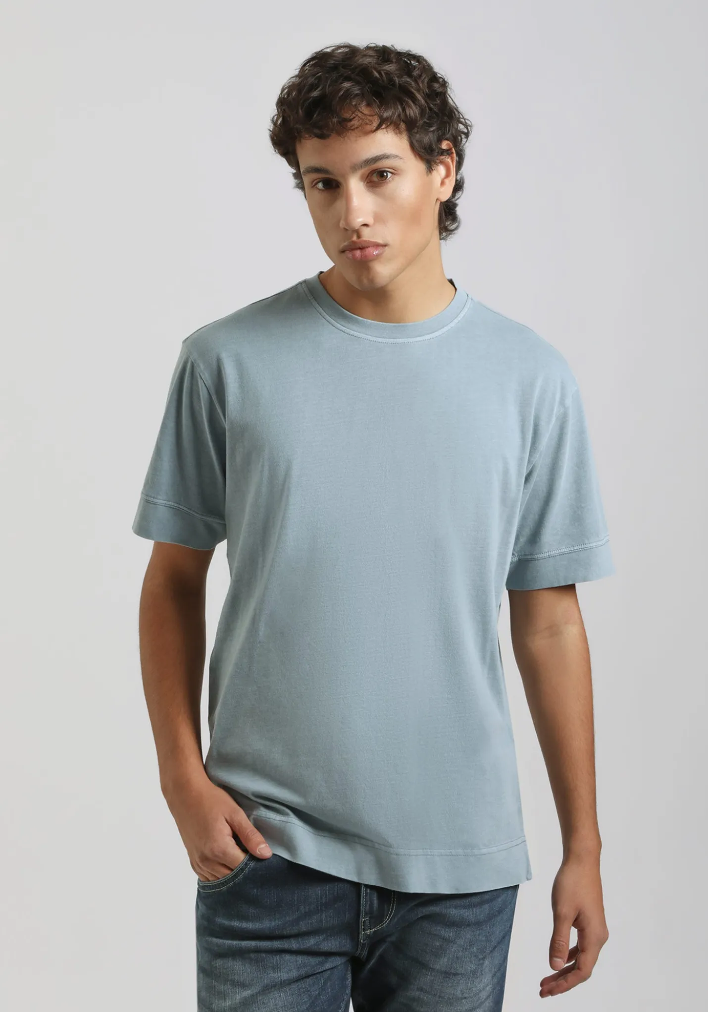 T-shirt strutturata 100% cotone